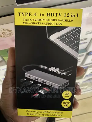 Type C to HDTV 12 in 1 USB Hub Docking Station