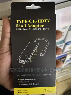 5 in 1 USB Type C Hub USB C Hub to Gigabit Ethernet Rj45