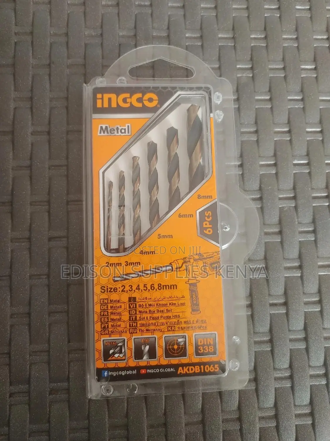 Drill Bits 6pcs Ingco Metal Drill Bits 2-8mm Heavy Duty
