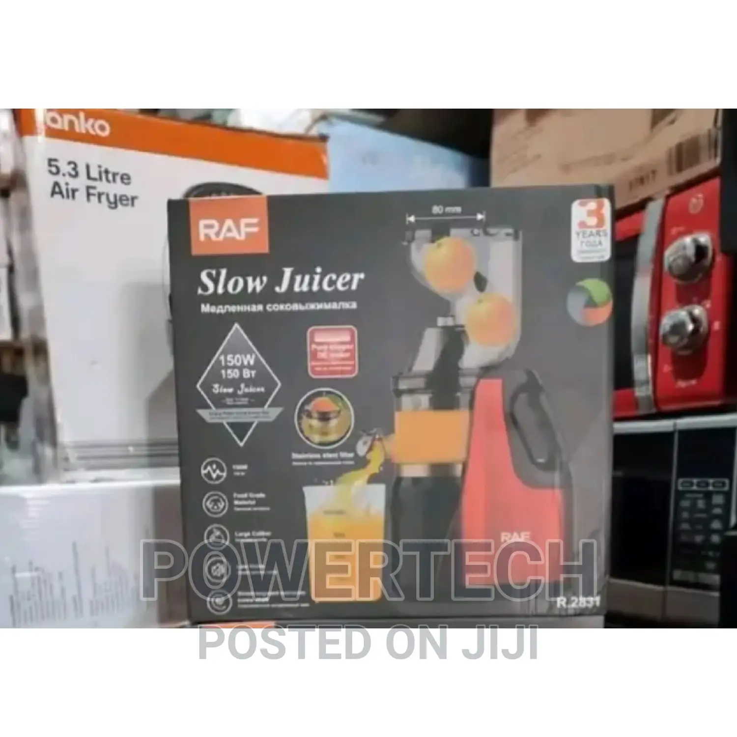 Raf Compact Slow Juicer Juice Extractor - 150w"