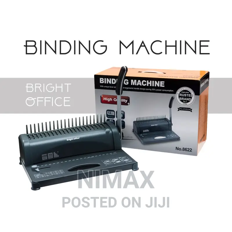 Bright Office 8622 Binding Machine A4 - Black Grey