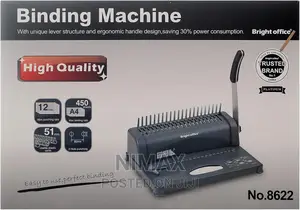 Bright Office 8622 Binding Machine A4 - Black Grey