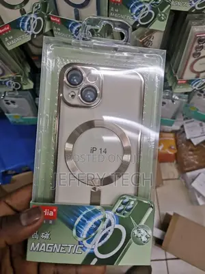 Magnetic Clear Case for iPhone 14 With Camera Lens Protector