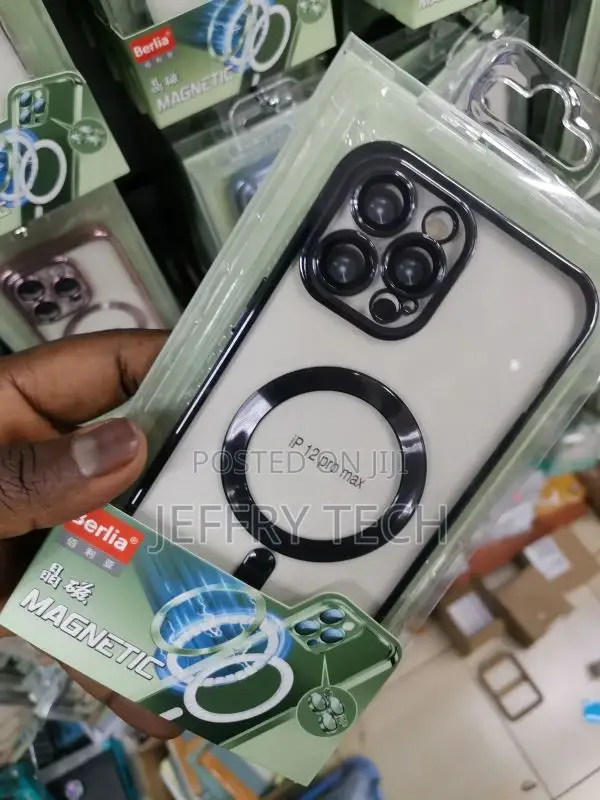R iPhone 12 Pro Max Lens Protector Magsafe Phone Case(Light