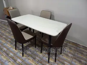 Modern Pure Marble 4 Seater Dining Set