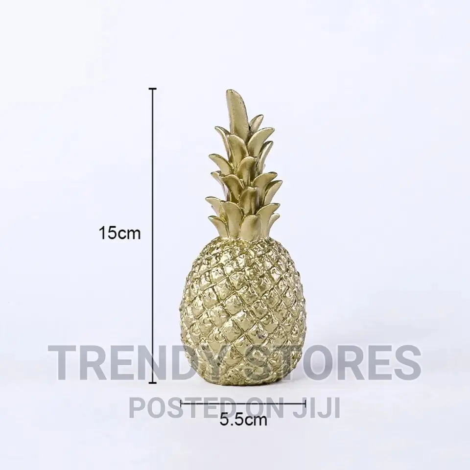 Decorative Golden Ceramic Pineapple