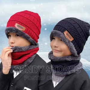 Kids Beenie Hat Scarf Set