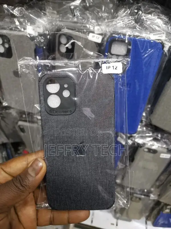 Jeans Back Case for iPhone 12 Grey