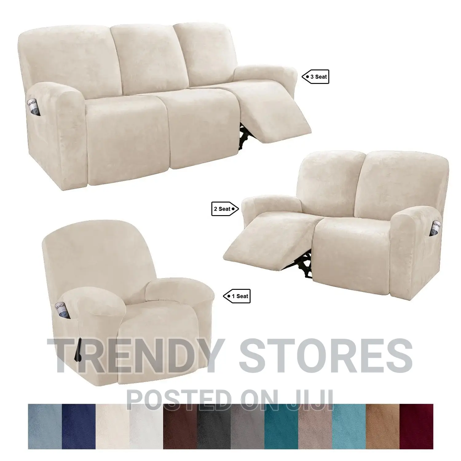 Velvet Recliner Sofa Covers*