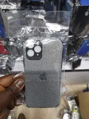 iPhone 11 Pro Cover - Blue - Luxury Fabric Jeans Textur
