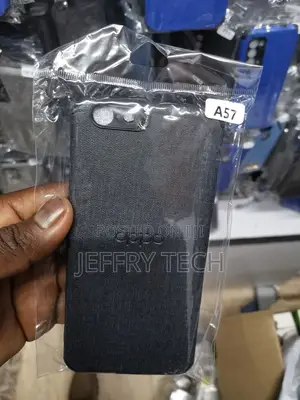 Oppo A57 Cover - Black - New Jeans Fabric Texture Leather So