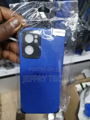 Oppo Reno 7 5G Cover - Blue Jeans Fabric Texture Leather So