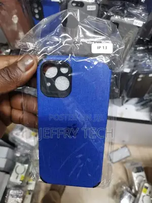 iPhone 13 Cover - Blue - Luxury Fabric Jeans Texture