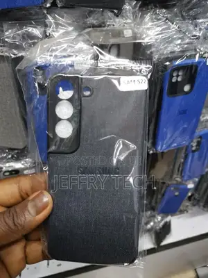Samsung S22 Cover - Gray - Luxury Fabric Jeans Texture