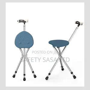 Aluminum Folding Adjustable Three-Legged Chair With Stool