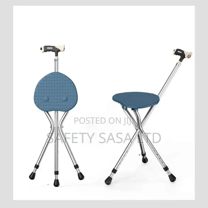Aluminum Folding Adjustable Three-Legged Chair With Stool