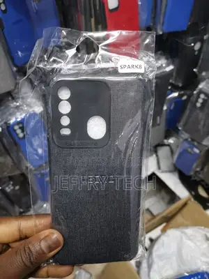 Tecno Spark 8 Fabric Jeans Texture Camera Protection Case