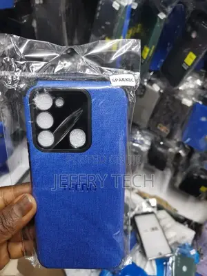 Tecno Spark 8C Fabric Jeans Texture Camera Protection Case