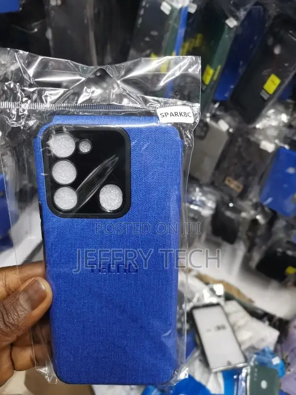 Tecno Spark 8C Fabric Jeans Texture Camera Protection Case