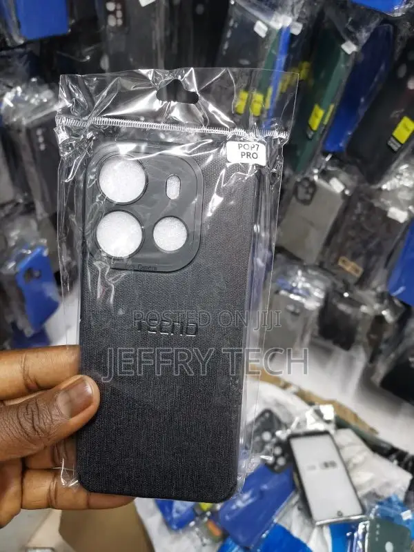 Tecno Pop 7 Pro Fabric Jeans Texture Camera Protection Case