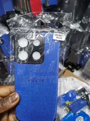 Tecno Smart 7 Plusfabric Jeans Texture Camera Protection Cas