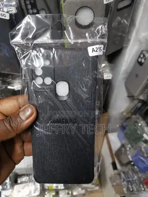 Samsung A21s Gray Fabric Jeans Texture Camera Protection Cas