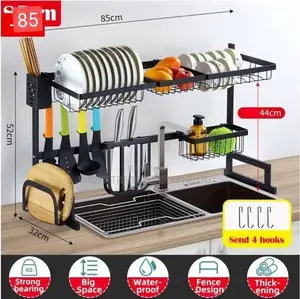 Over the Sink Extendable Dish Drainer Kitchen Storage