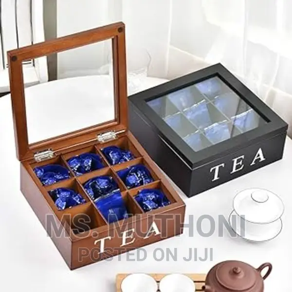 *9 Grid Tea Bags Organizer Box