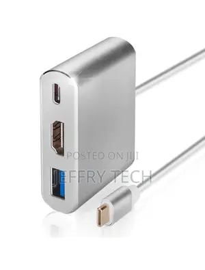 USB C to HDMI Adapter, 3 in 1 Multiport USB Type C to HDM