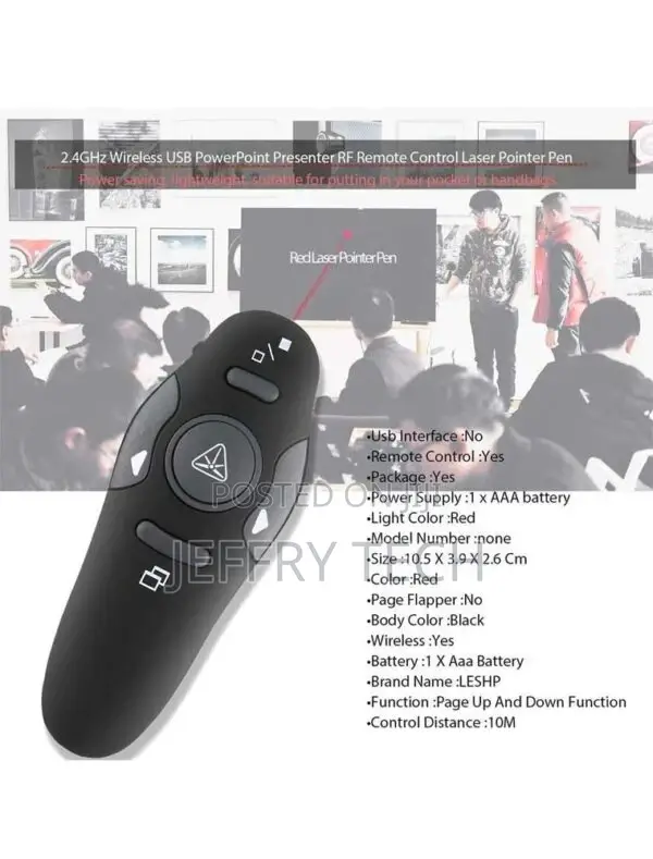 Wireless Presenter Presentation Remote PPT Slides Clicker Fo