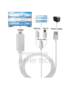 3-in-1 Lighting/Type-C/Micro USB to HDMI Cable for IOS and A