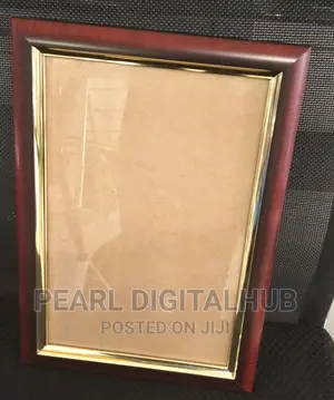 A4 Size Photo Frame Brown Gold Stick