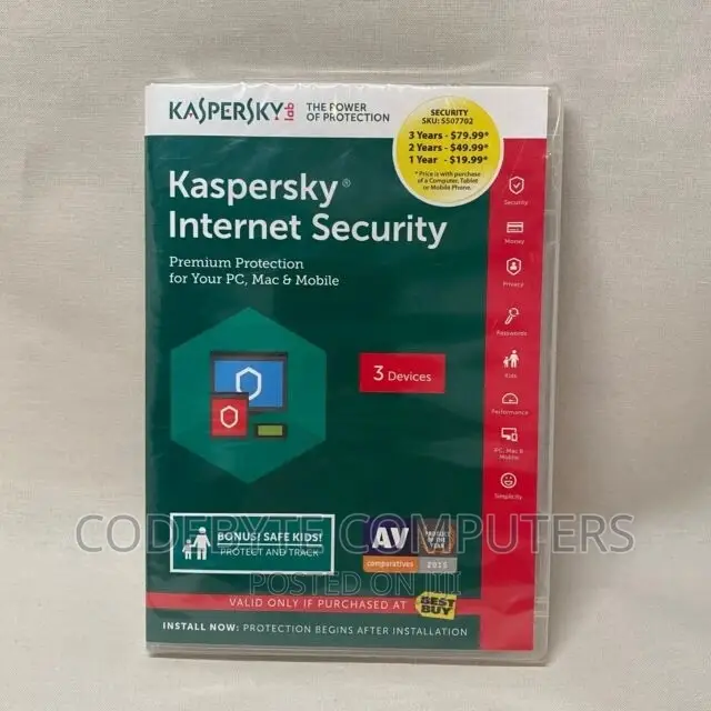 Kaspersky Internet Security; 3 Devices + 1 License for Free