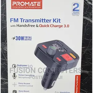 PROMATE FM Transmitter Kit With Handsfree Quick Charge 3.0