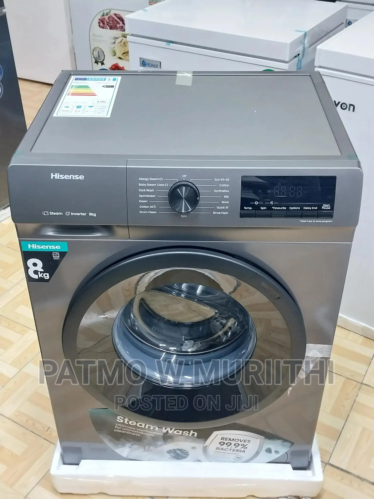 Hisense 8kg Front Loading Washing Machine 1200 RPM Silver