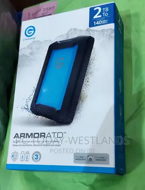 G-Technology 2TB Armoratd All-Terrain Rugged Portable 140mbp