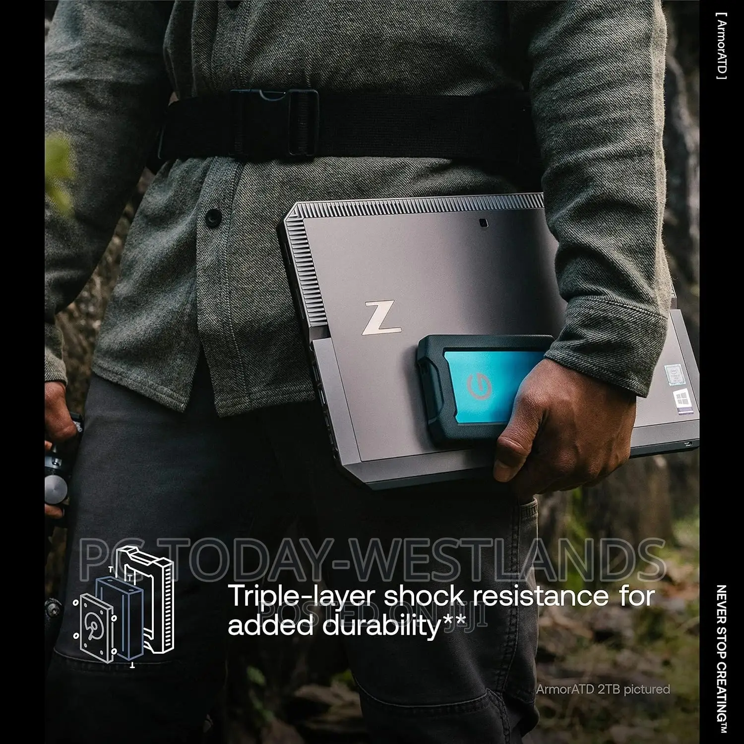 G-Technology 2TB Armoratd All-Terrain Rugged Portable 140mbp