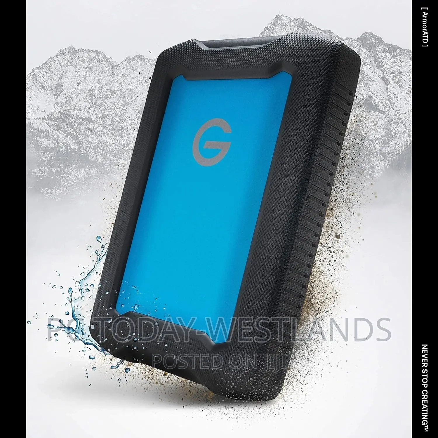 G-Technology 2TB Armoratd All-Terrain Rugged Portable 140mbp