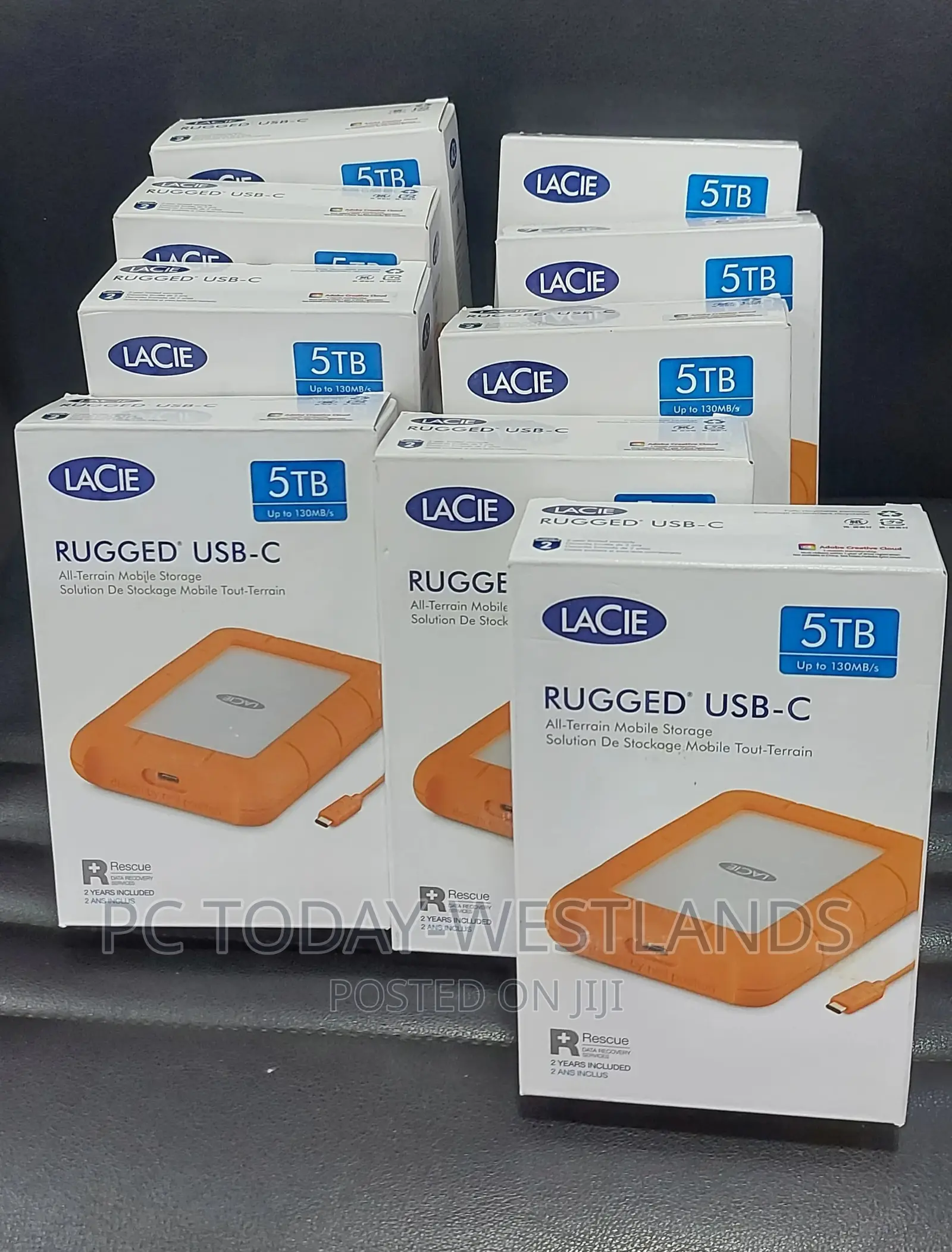 Lacie 5tb Rugged Usb 3.1 Gen 1 Type-C External Hard Drive