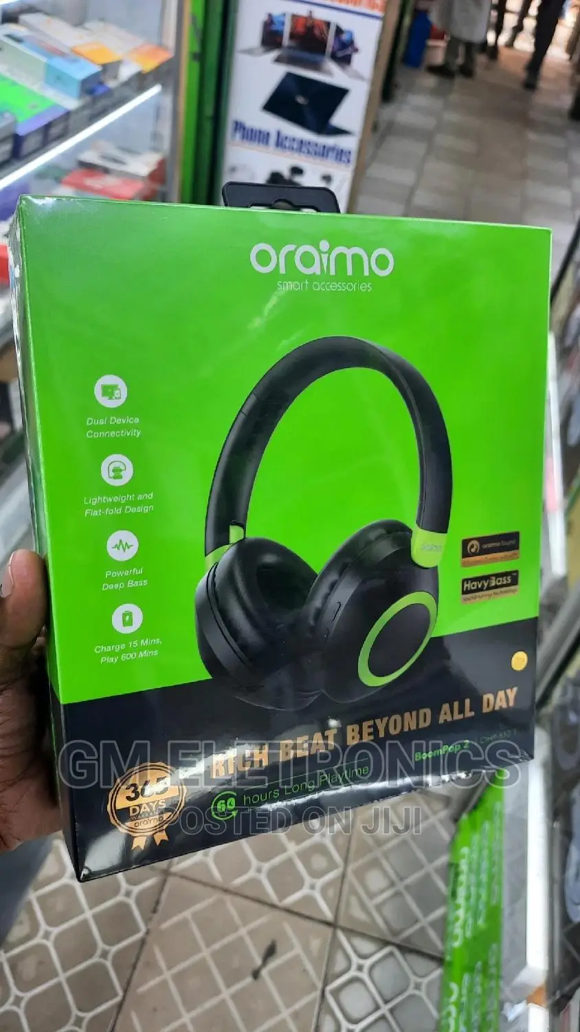 Oraimo Boompop2 Stereo Wireless Headset.