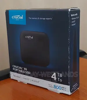 Crucial X6 4tb Portable Ssd Up To 800 Mb/S Usb 3.2 Pc/Mac