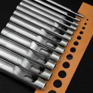 Leather Puncher Set Tolsen 9pcs Leather Belt Hole Hollow Punch - 25093