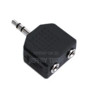 3.5mm Audio Splitter Block-Shaped Stable Transmission PVC-