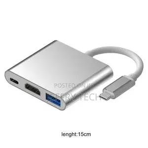 3-in-1 High Clarity USB 3.1 Type C to Hdmi-Compatible-Golden