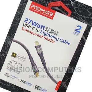Promate 27W Power Delivery Usb-C to Lightning Cable