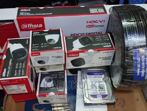 4 Channel CCTV Camera Kit With 4 Cameras- Dahua CCTV