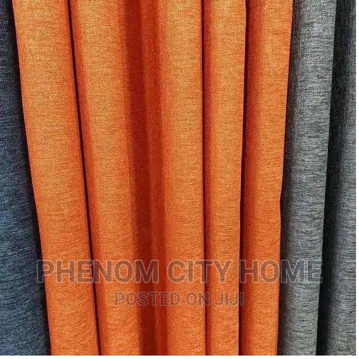 Orange Linen Curtains