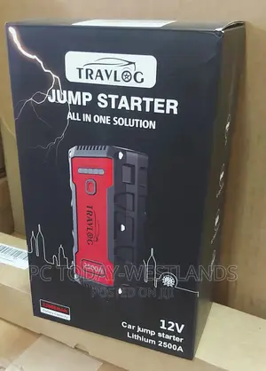 Travlog Battery Jump Starter, Portable 2500 Amp 12-Volt