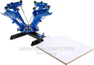 Screen Printing Press 4 Color 1 Station Screen Printing Mach