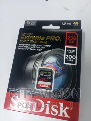 Sandisk 256gb Extreme Pro Sd Card With 200mbps Available Now